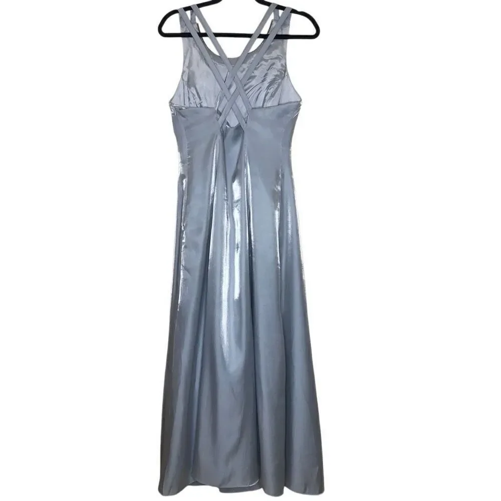 NEW Vintage Scott McClintock Ice Blue Shimmery Soft Girl A line Gown Size 10 NWT